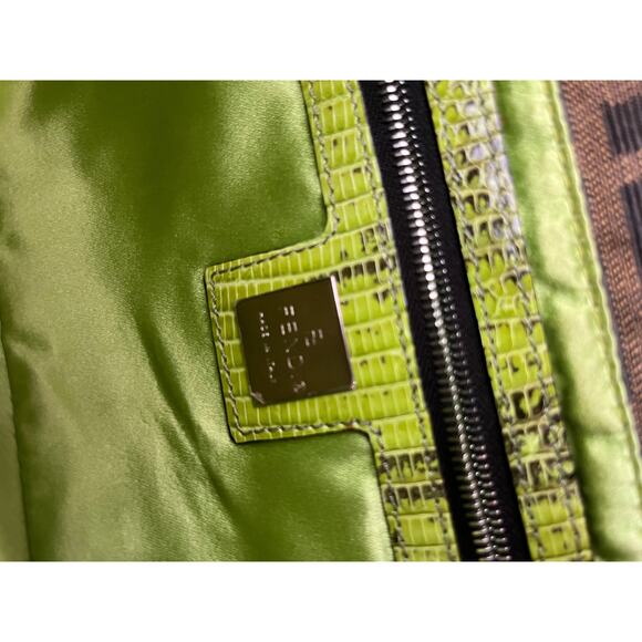 Fendi Baguette FF colorful beaded exotic leather silver hardware rare style - Picture 2 of 11